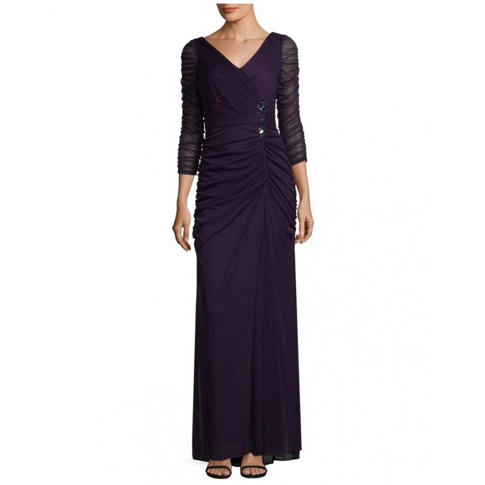 Adrianna Papell maxi dress size 6 blue ink NWT